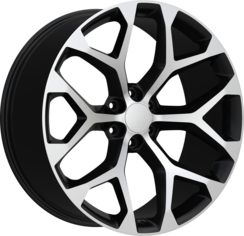 Replica Style 348 22" x 9" 6X139.7 Black And Milled Wheels