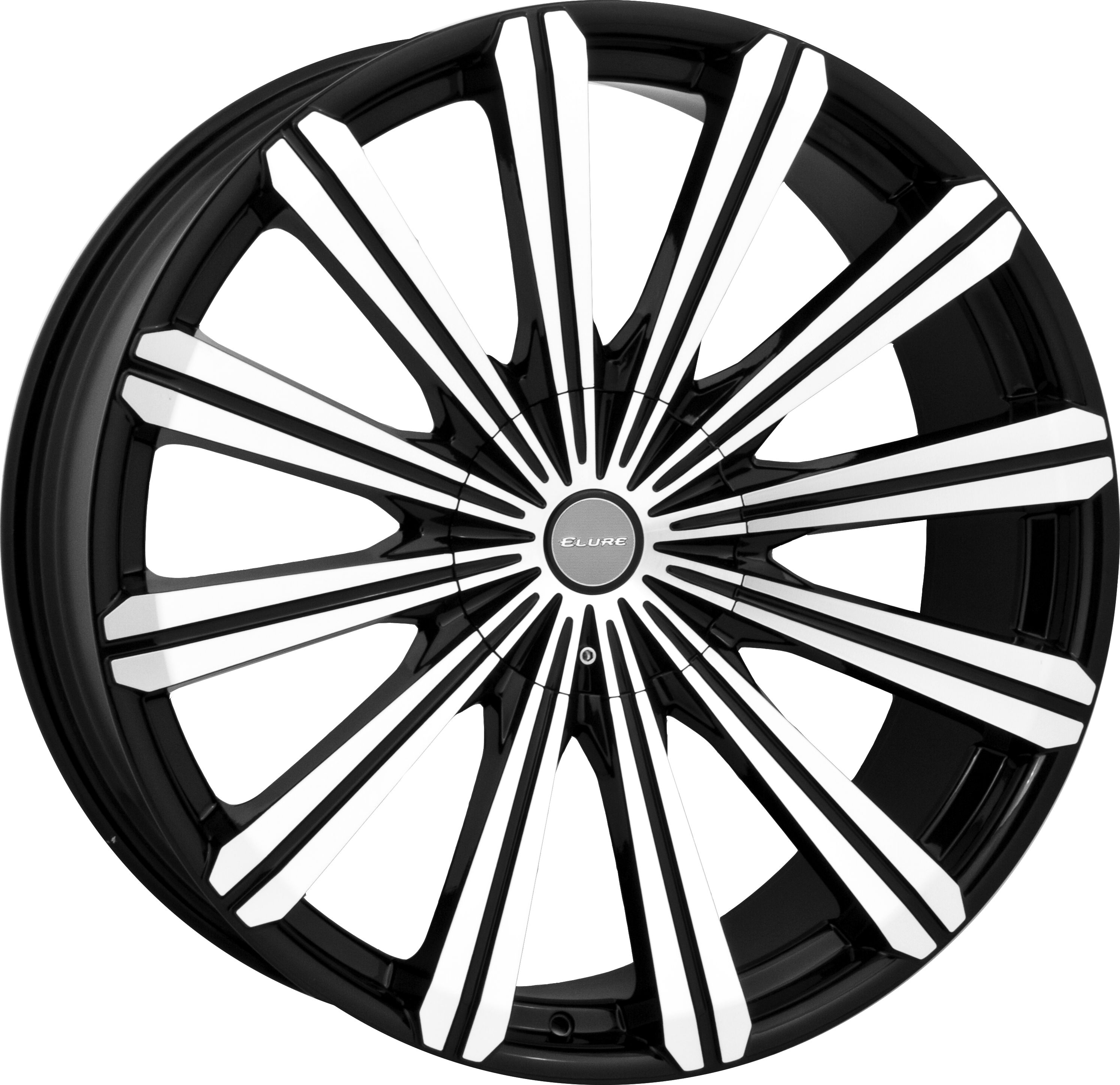 ELURE Style 30 22" x 8" Black Machined Wheels