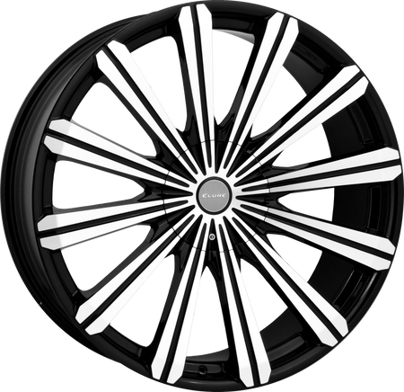 ELURE Style 30 22" x 8" Black Machined Wheels