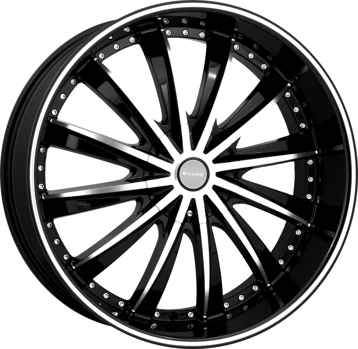 ELURE Style 31 22" x 8" Black Machined Wheels