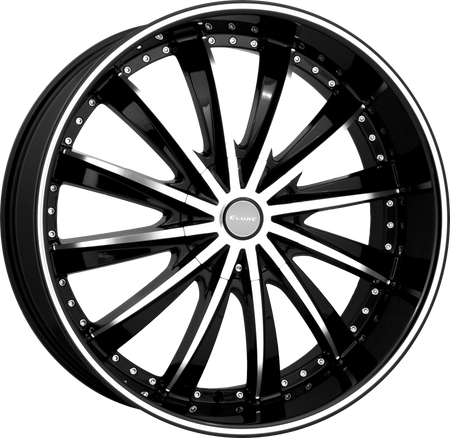 ELURE Style 31 22" x 8" Black Machined Wheels