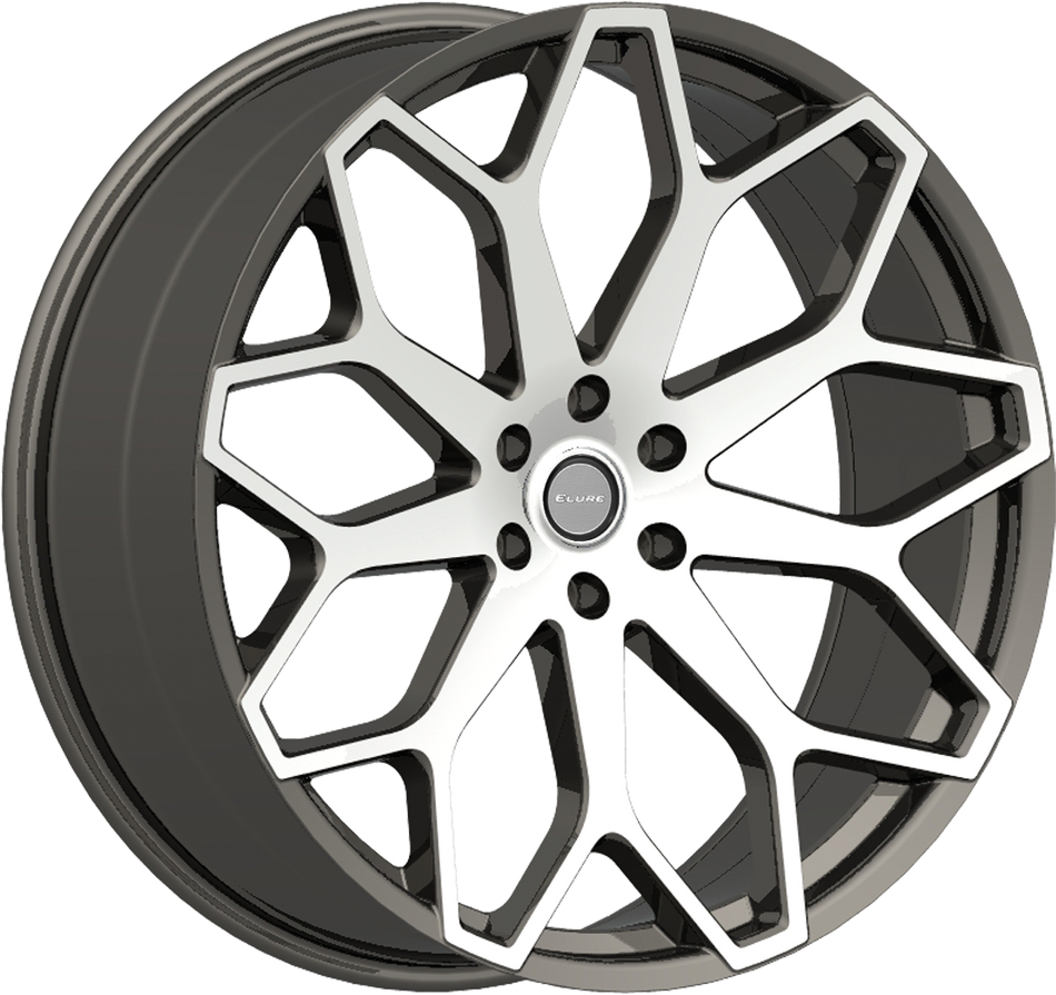 ELURE Style 46 24" x 8.5" Black Machined Wheels