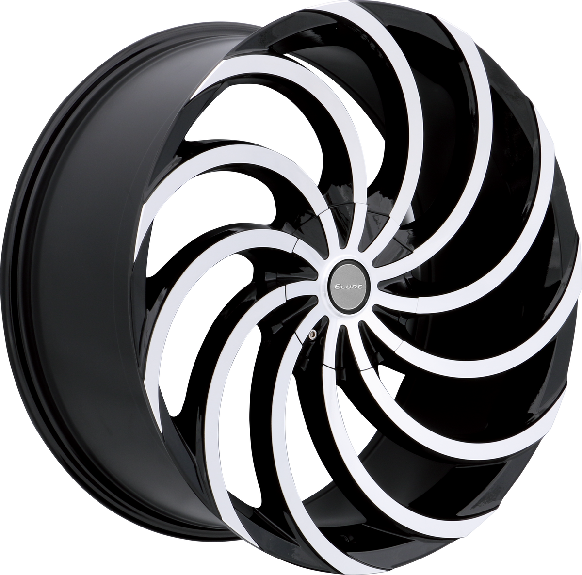 ELURE Style 47 22" x 8.5" Black Machined Wheels