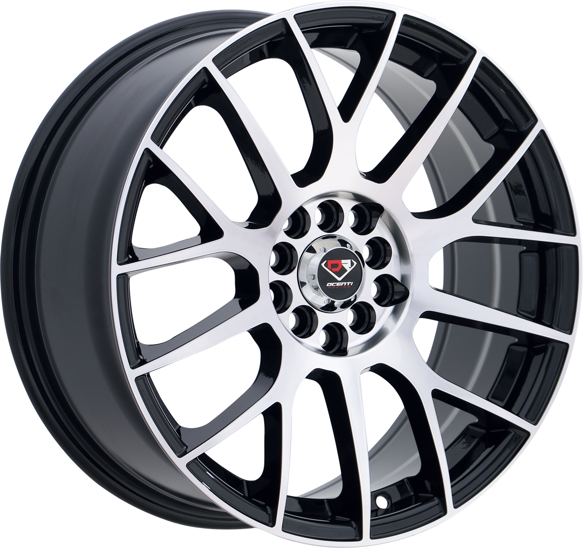 DCENTI RACING Style 49 17" x 7.5" Black Machined Wheels