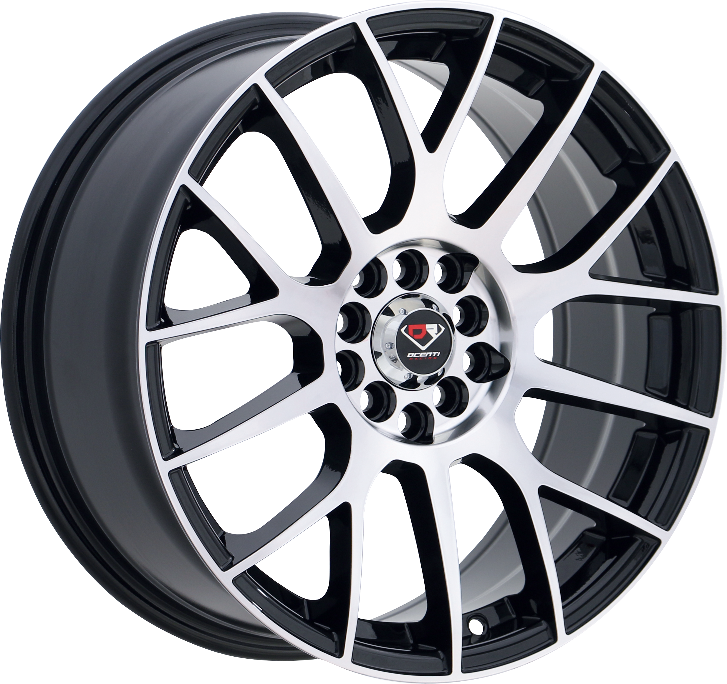 DCENTI RACING Style 49 17" x 7.5" Black Machined Wheels
