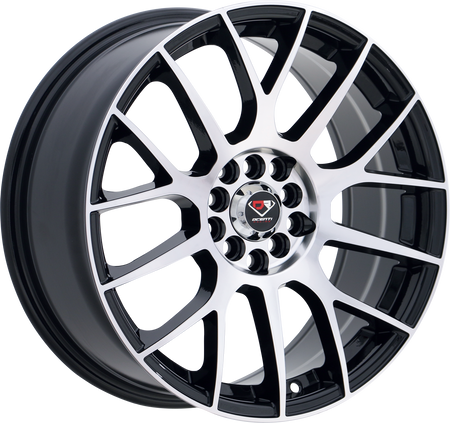 DCENTI RACING Style 49 17" x 7.5" Black Machined Wheels