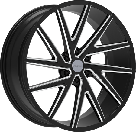 ELURE Style 50 24" x 9.5" Black And Milled Wheels