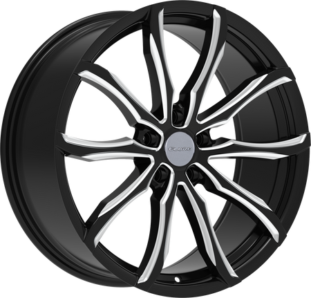 ELURE Style 51 22" x 8" Black And Milled Wheels