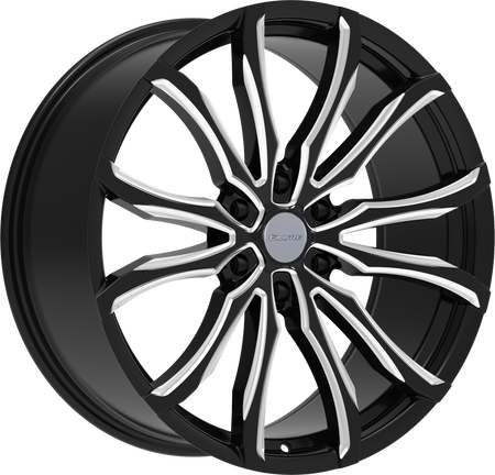 ELURE Style 52 22" x 9.5" Black And Milled Wheels