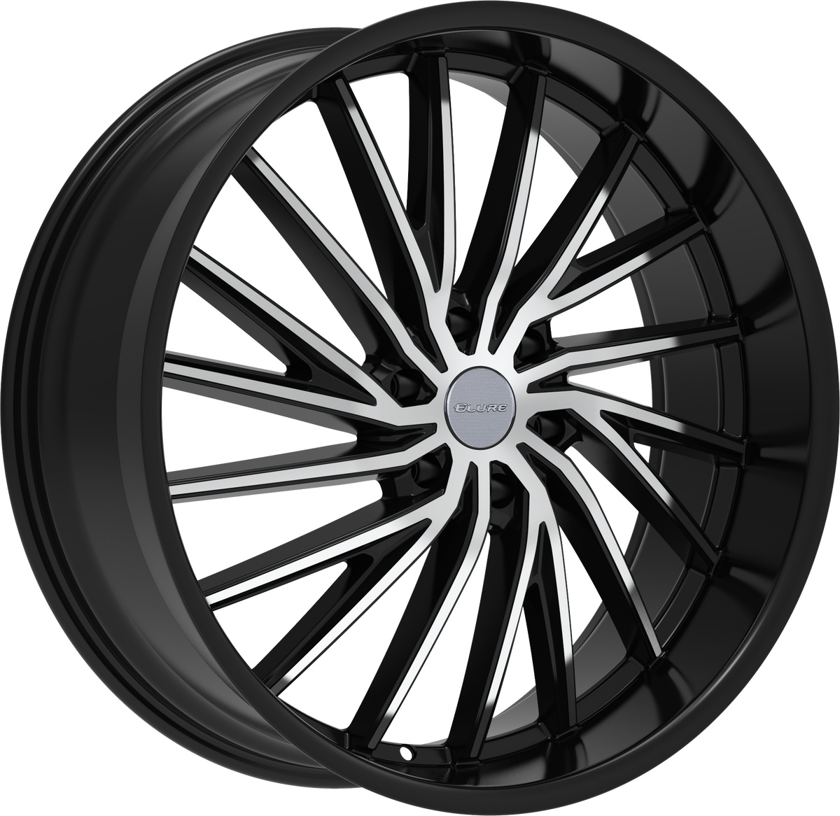 ELURE Style 54 24" x 9.5" Black Machined Wheels