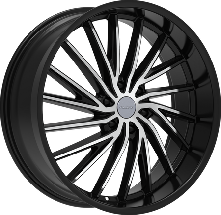 ELURE Style 54 24" x 9.5" Black Machined Wheels