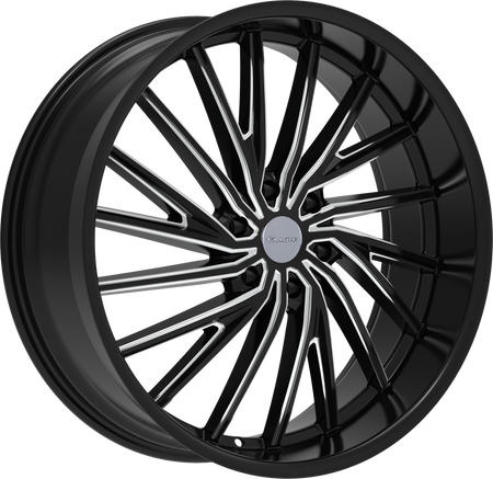 ELURE Style 54 24" x 9.5" Black And Milled Wheels