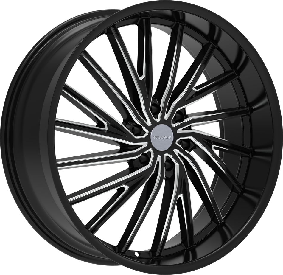 ELURE Style 54 24" x 9.5" Black And Milled Wheels