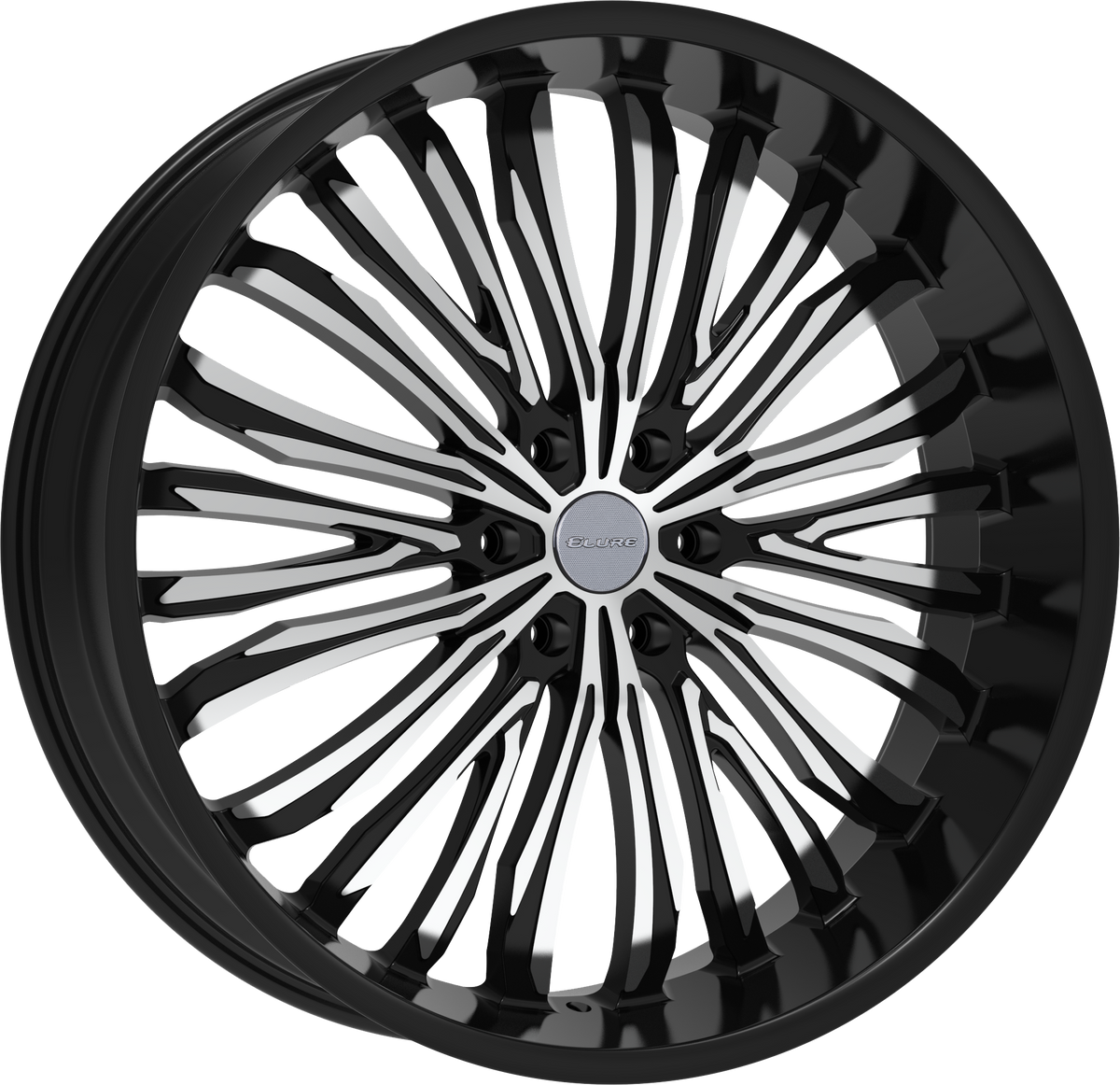 ELURE Style 55 26" x 10" Black Machined Wheels