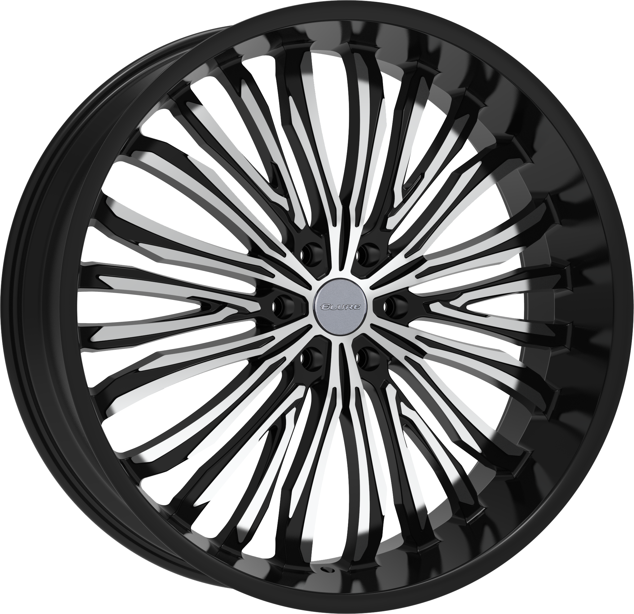 ELURE Style 55 26" x 10" Black Machined Wheels