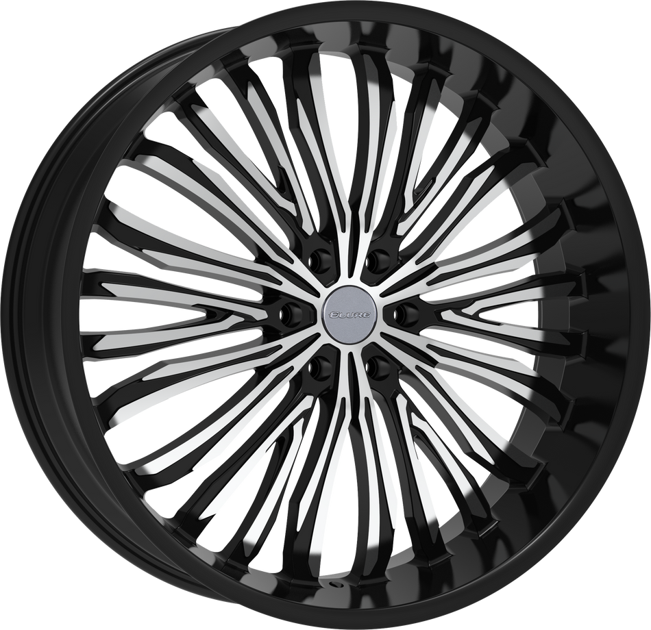 ELURE Style 55 26" x 10" Black Machined Wheels