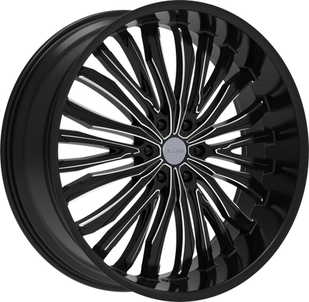ELURE Style 55 26" x 10" Black And Milled Wheels