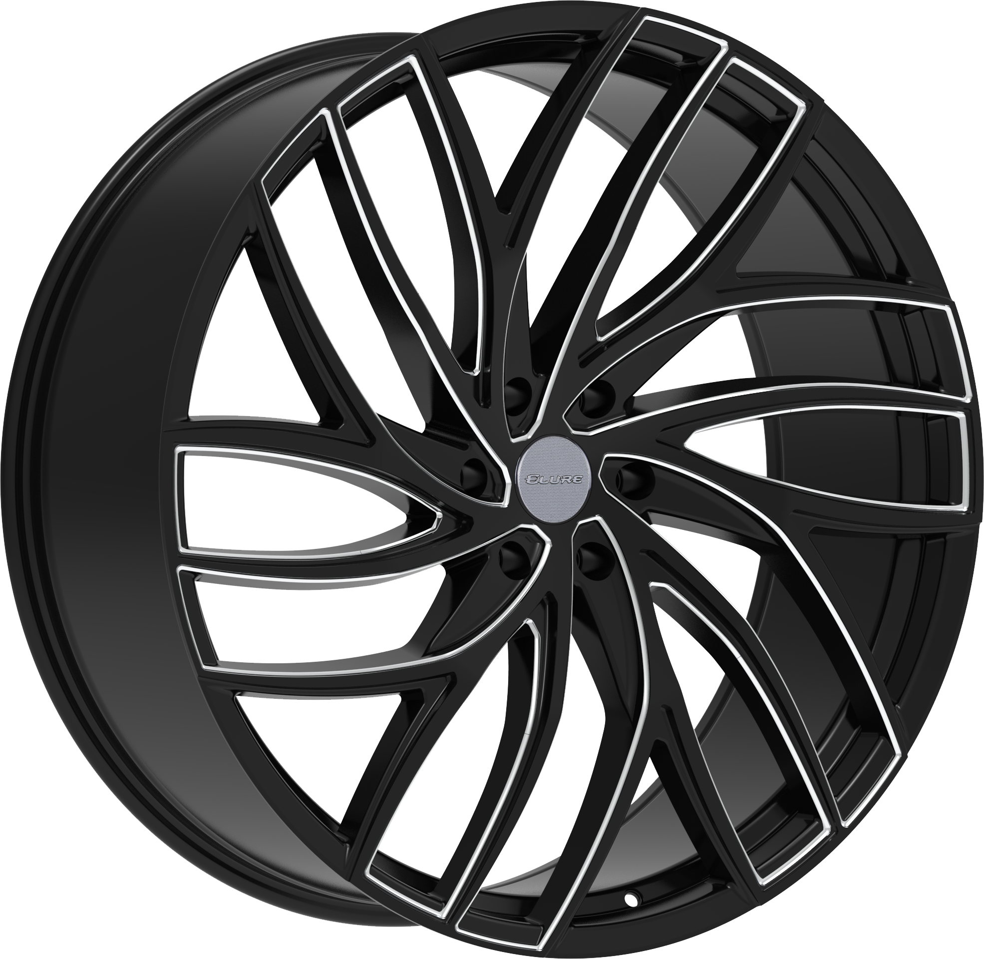 ELURE Style 56 26" x 10" Black And Milled Wheels