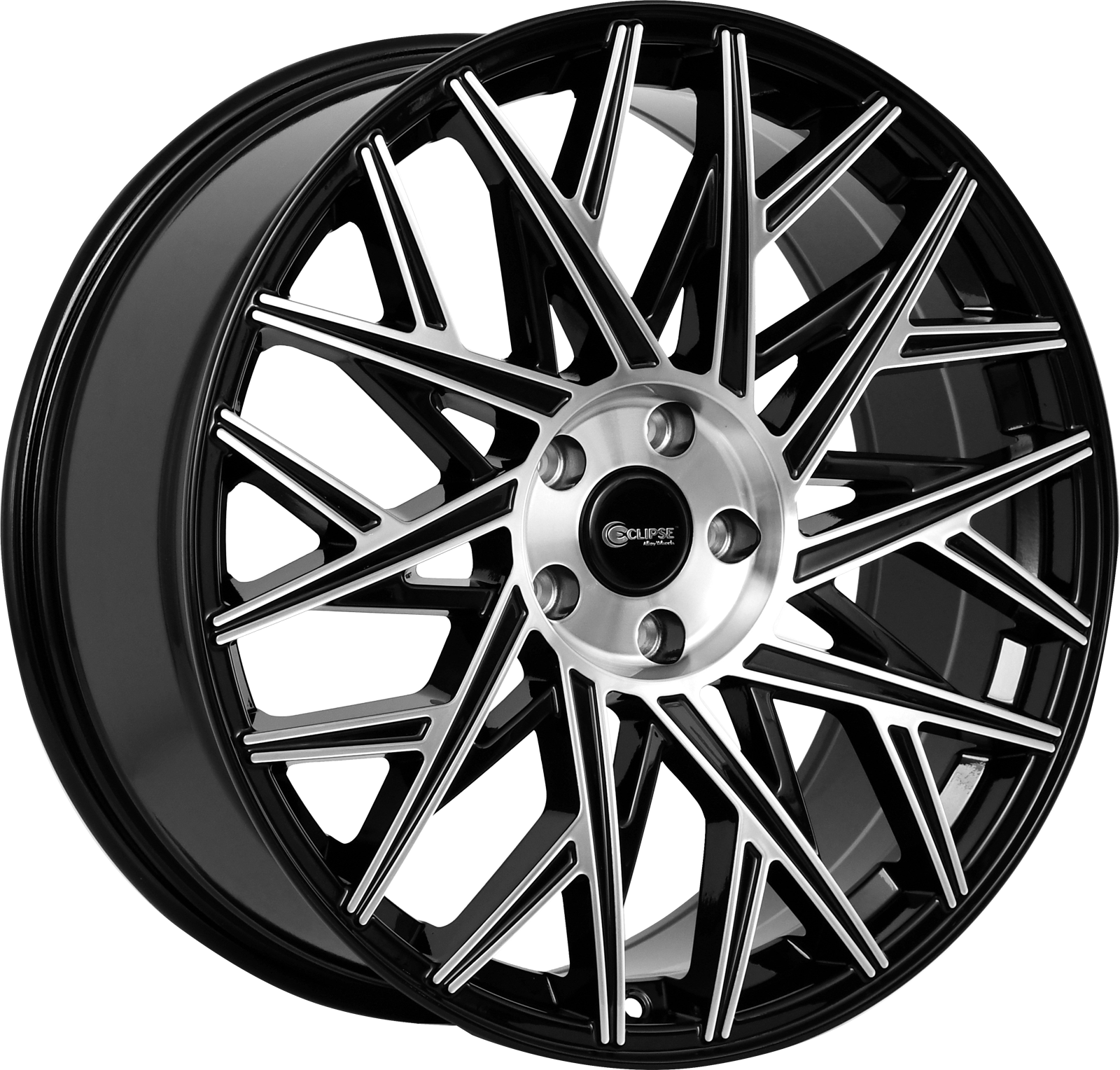 ECLIPSE Style 101 22" x 9" Gloss Black Machined Face Wheels
