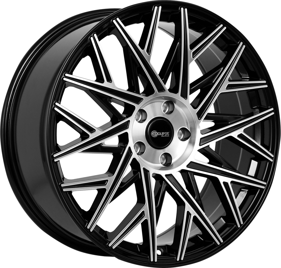 ECLIPSE Style 101 22" x 9" Gloss Black Machined Face Wheels