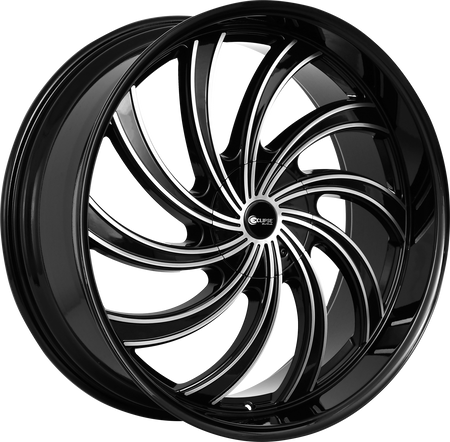 ECLIPSE Style 104 22" x 9" Gloss Black Machined Wheels