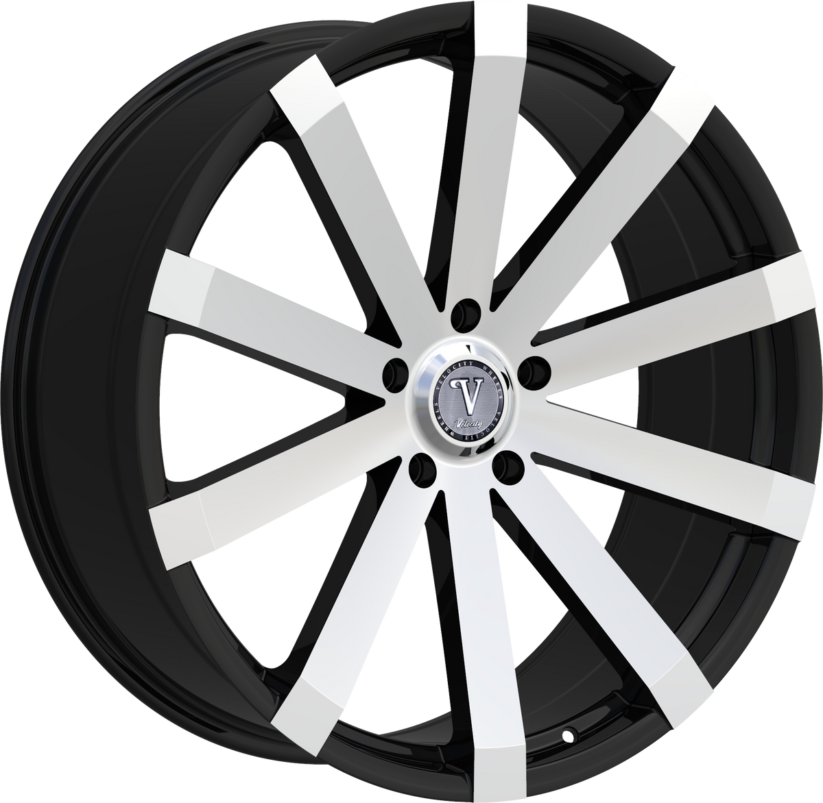 Velocity Style 12 Black Machined 24" x 9.5"