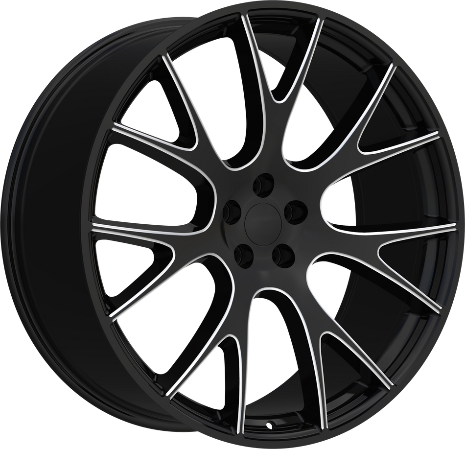 REPLICA Style 218 20" x 11" Black And Milled Wheels