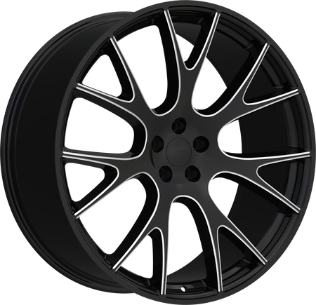 REPLICA Style 218 20" x 11" Black And Milled Wheels