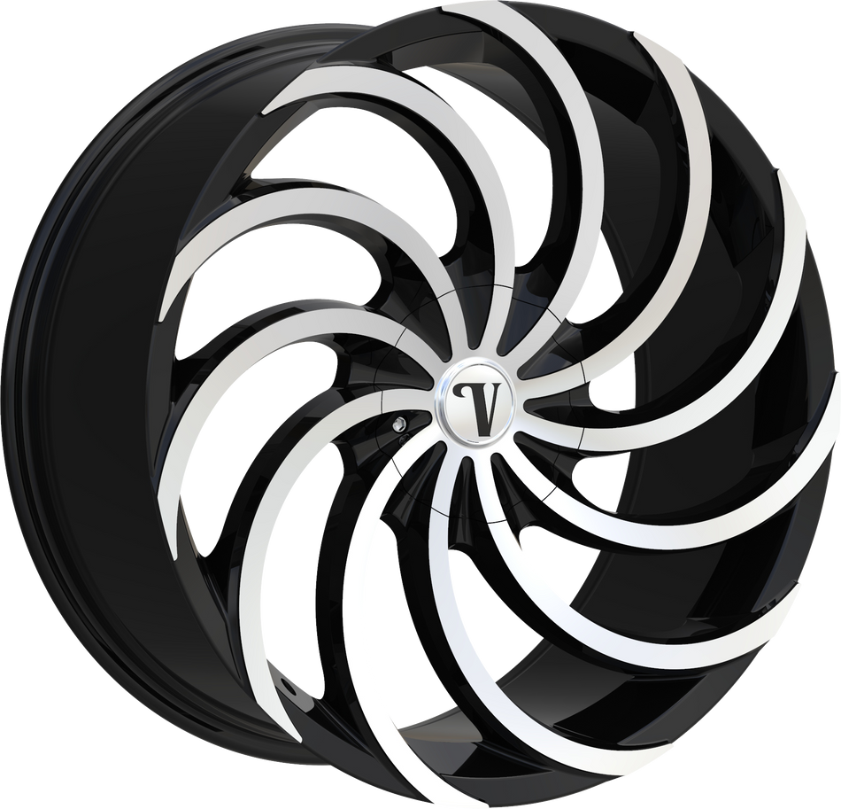 ELURE Style 47 22" x 8.5" Black Machined Wheels