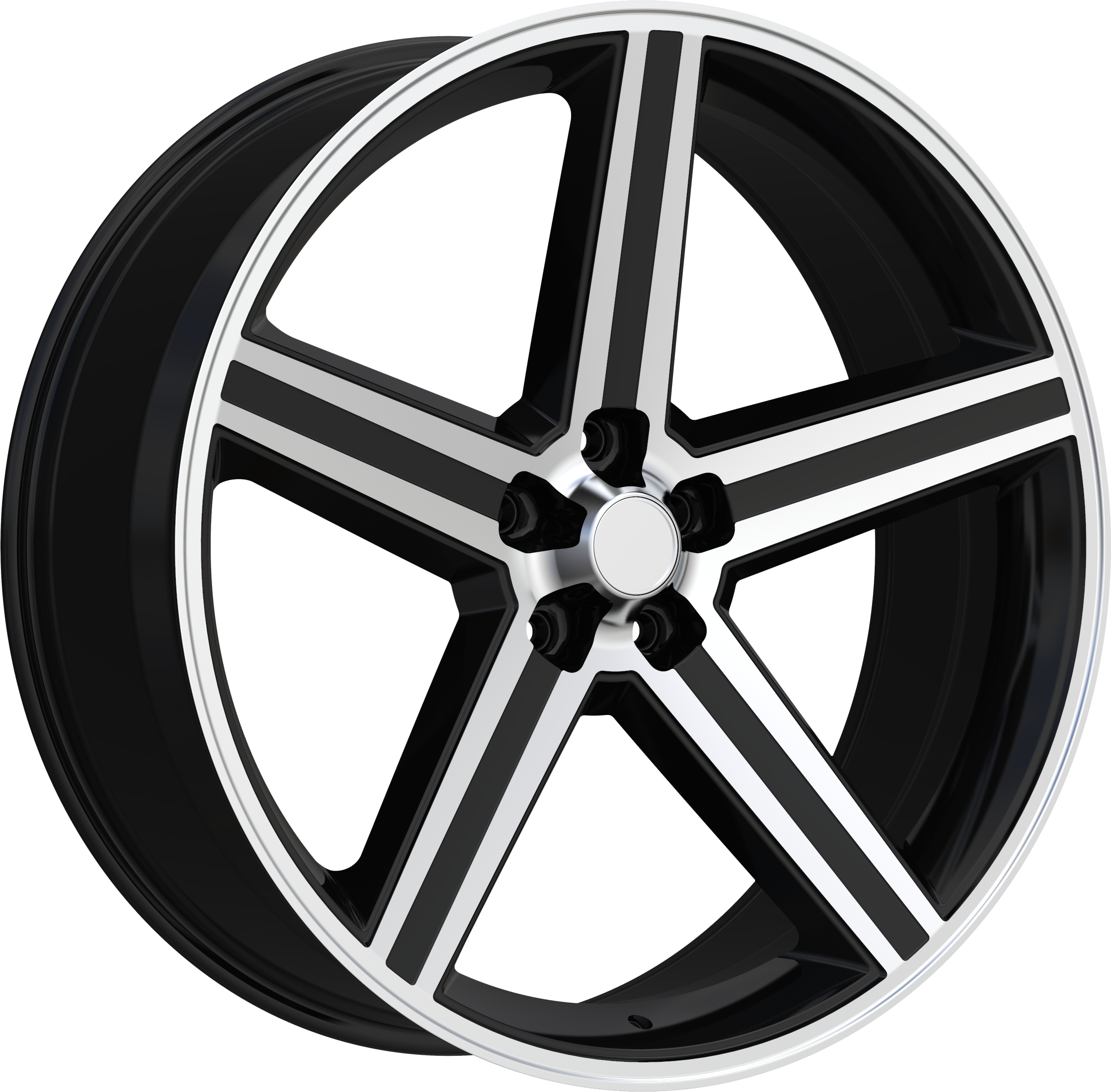 REPLICA Style 248 22" x 8.5" Black Machined Wheels