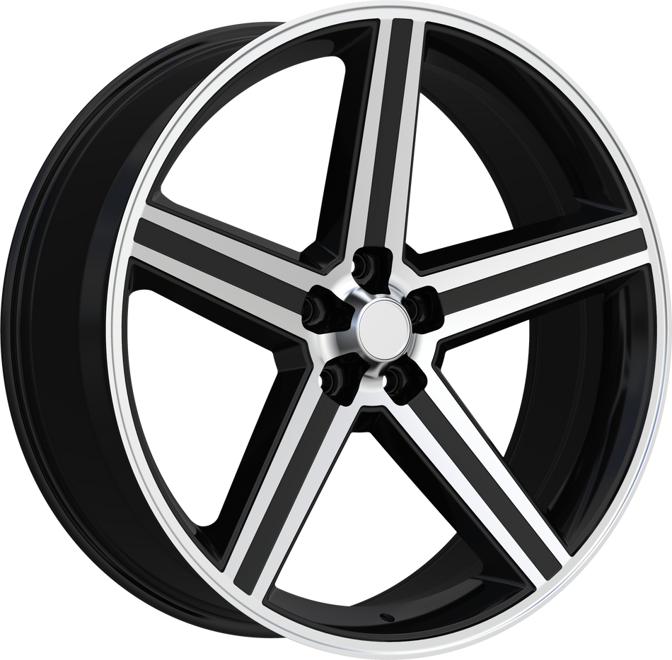 REPLICA Style 248 22" x 8.5" Black Machined Wheels