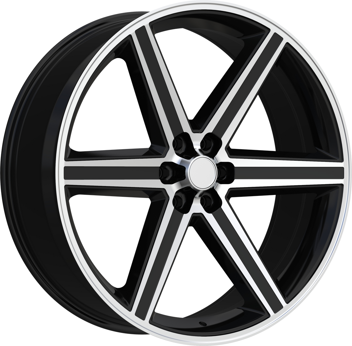 REPLICA Style 248 22" x 8.5" Black Machined Wheels