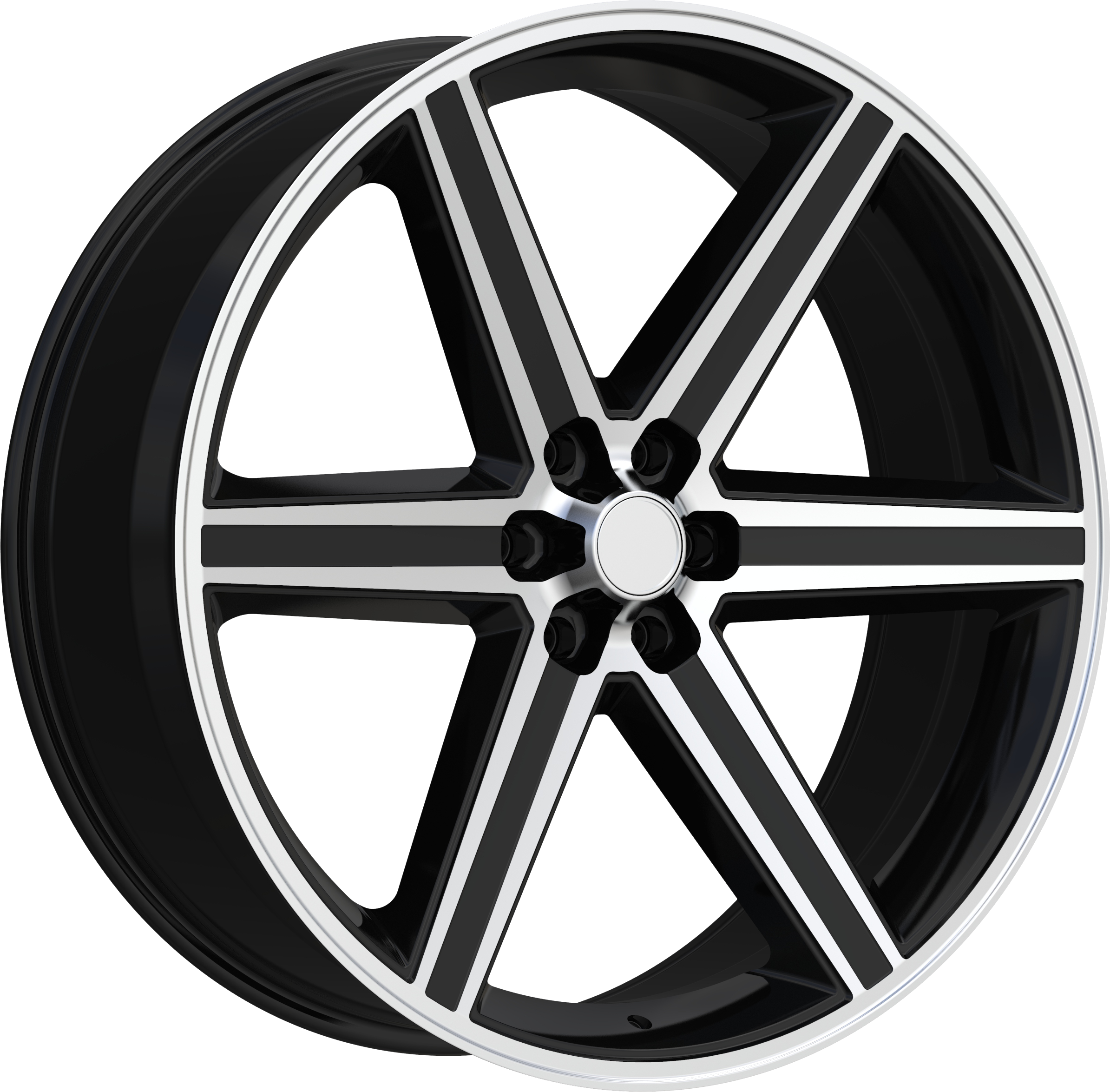 REPLICA Style 248 22" x 8.5" Black Machined Wheels