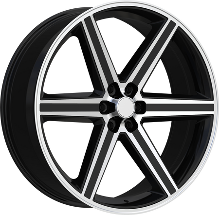 REPLICA Style 248 22" x 8.5" Black Machined Wheels