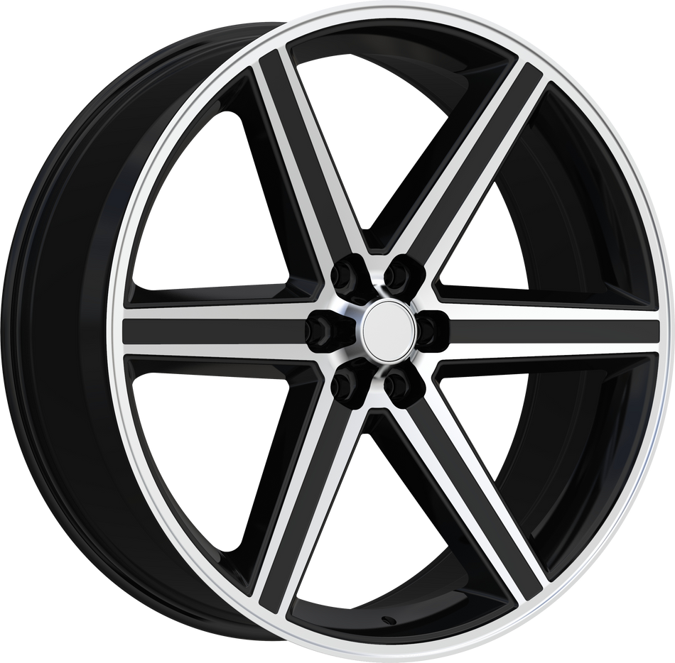 REPLICA Style 248 22" x 8.5" Black Machined Wheels