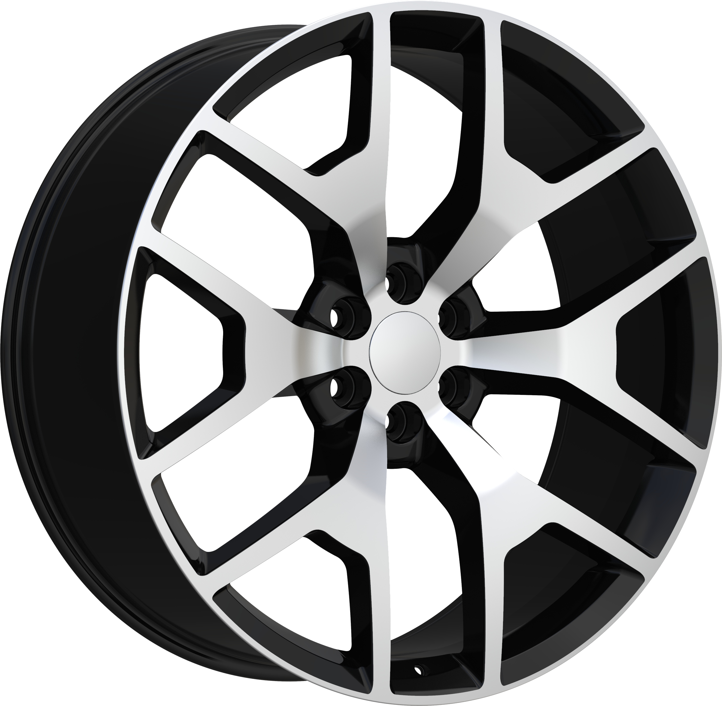 REPLICA Style 288 22" x 9.5" Black Machined Wheels