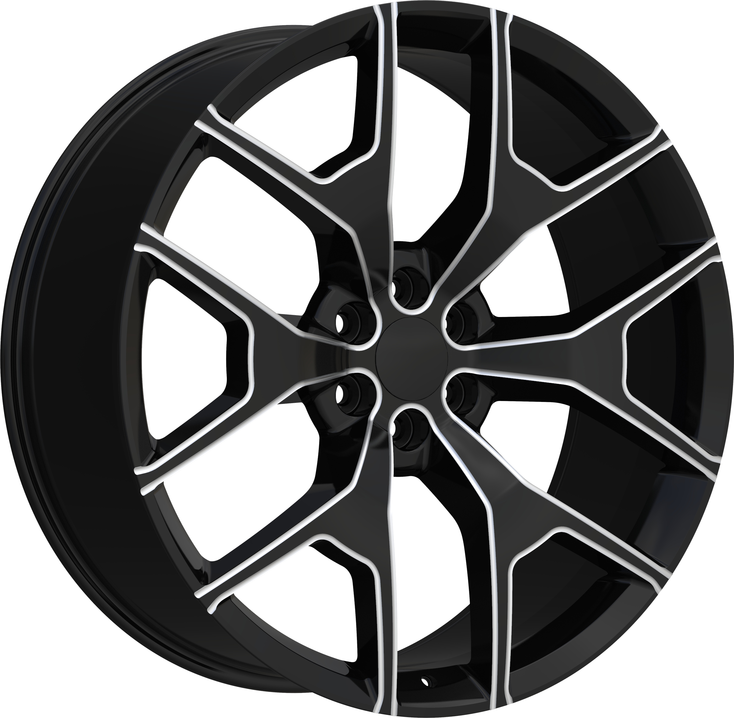 REPLICA Style 288 22" x 9.5" Black And Milled Wheels