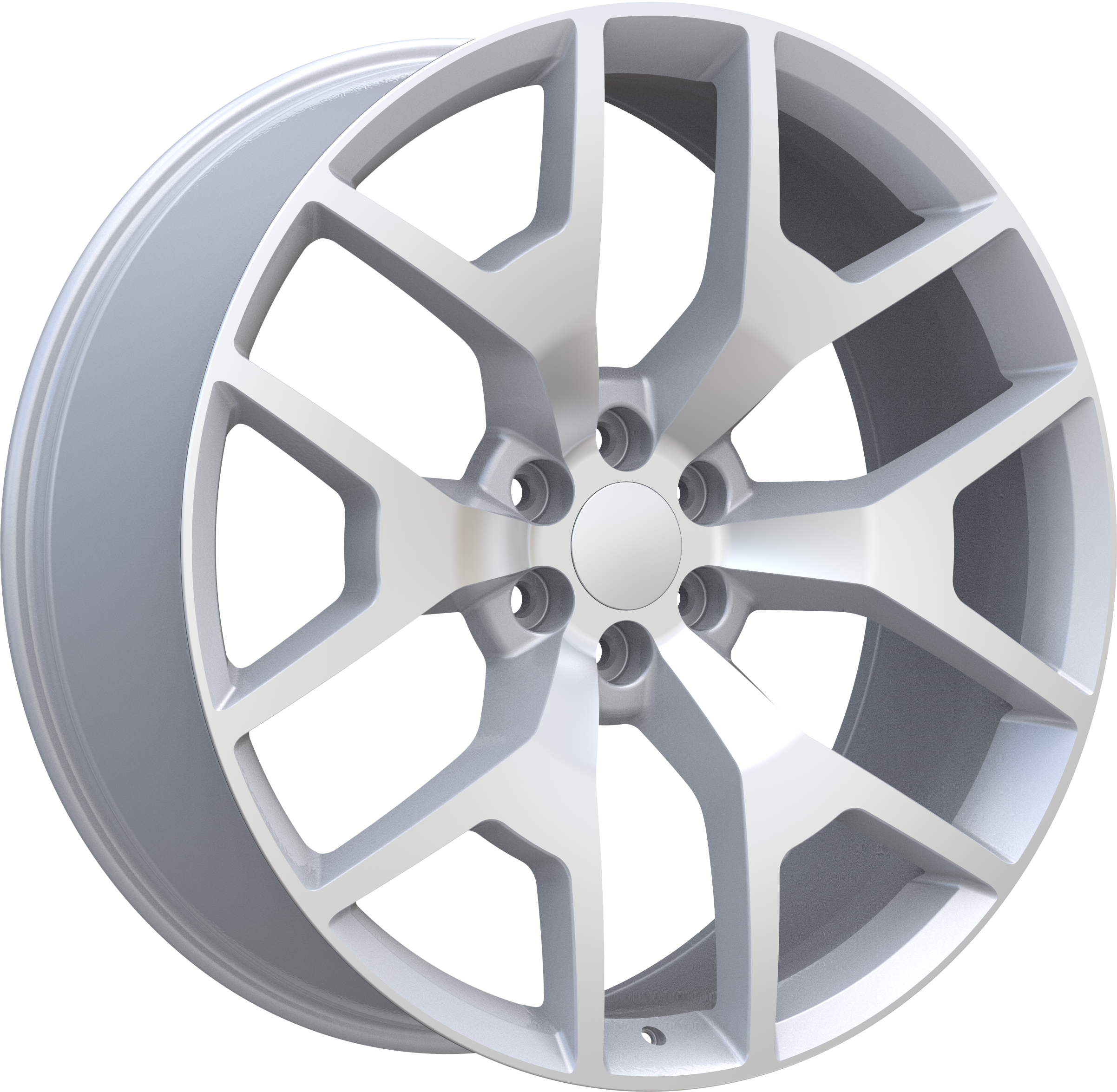 REPLICA Style 288 22" x 9.5" Silver Machined Wheels