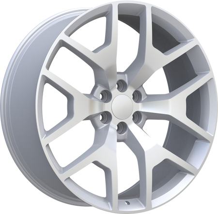 REPLICA Style 288 22" x 9.5" Silver Machined Wheels