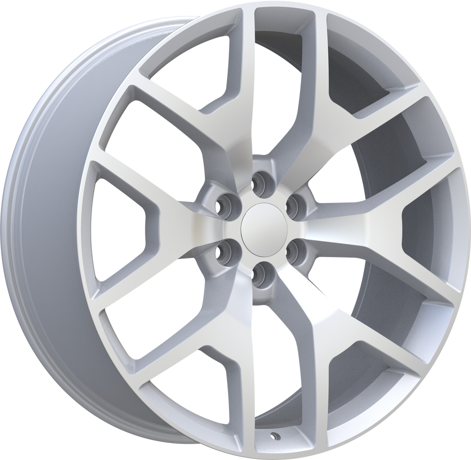 REPLICA Style 288 22" x 9.5" Silver Machined Wheels