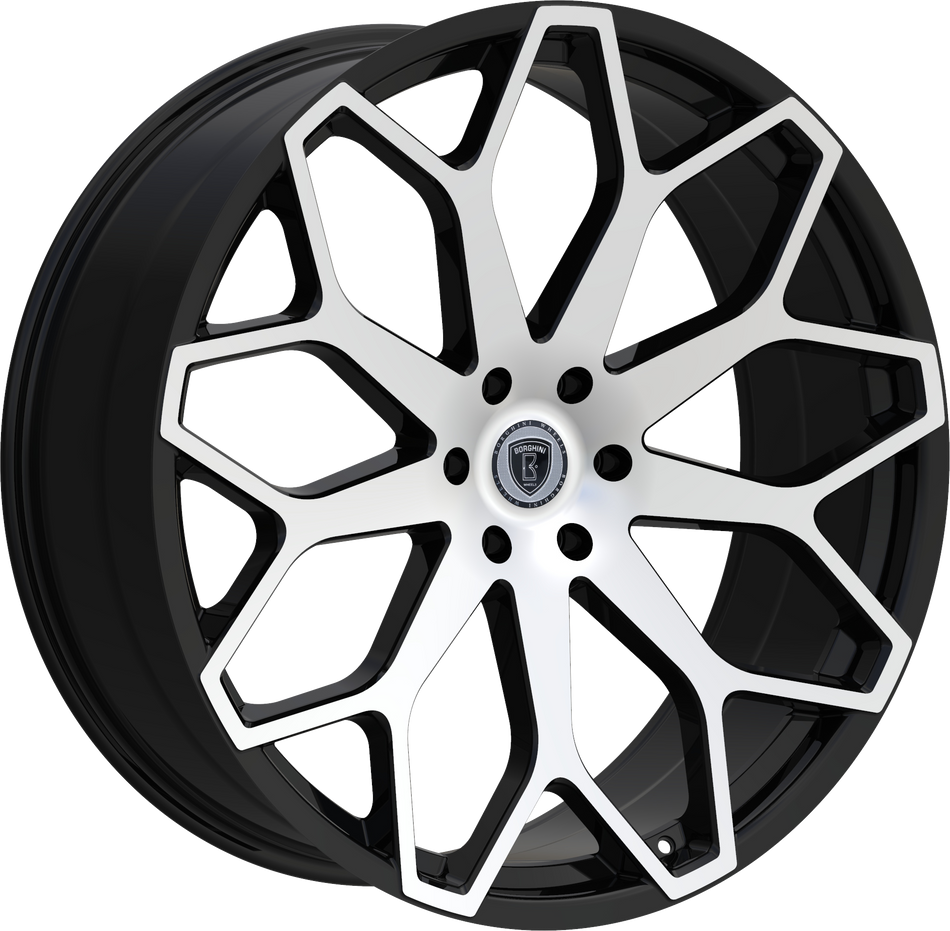 BORGHINI Style 28 26" x 10" Black Machined Wheels