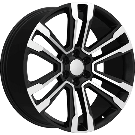 REPLICA Style 328 22" x 9" Black Machined Wheels
