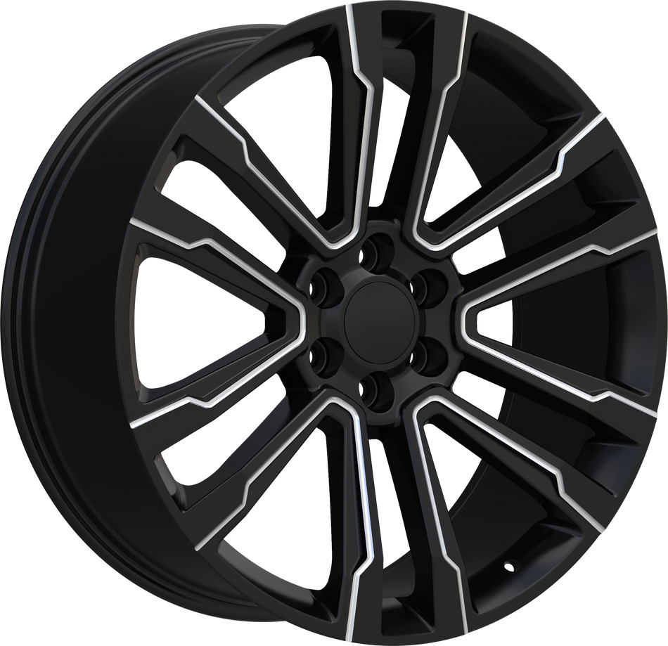 REPLICA Style 328 22" x 9" Black And Milled Wheels