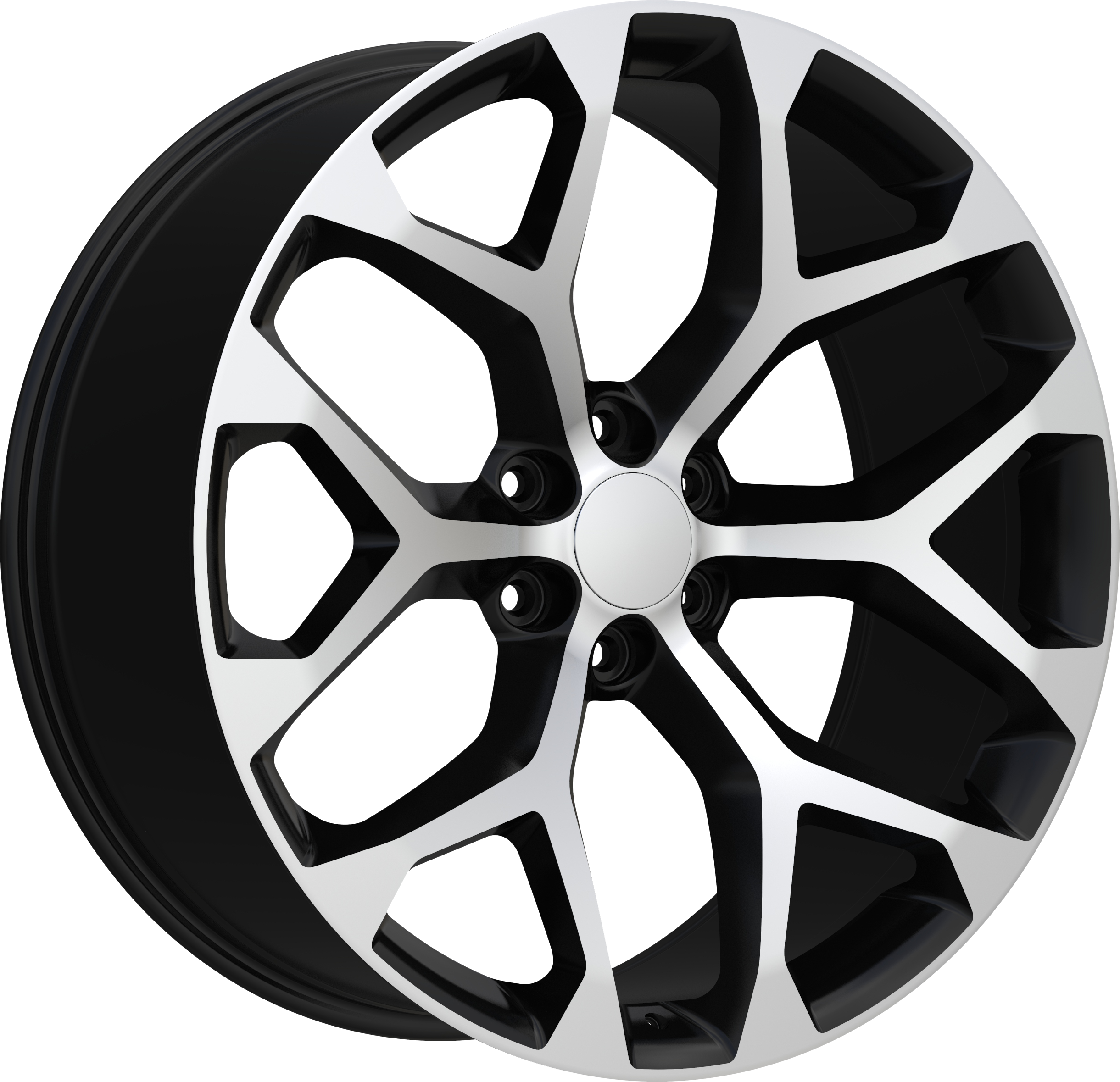 REPLICA Style 348 22" x 9.5" Black Machined Wheels