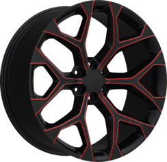 Replica Style 348 20" x 9" 6X139.7 Black And Milled Wheels