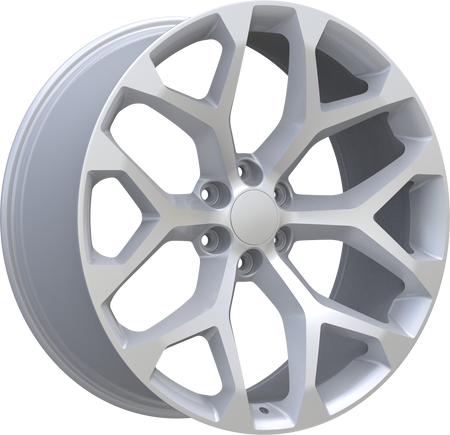 REPLICA Style 348 22" x 9.5" Silver Machined Wheels