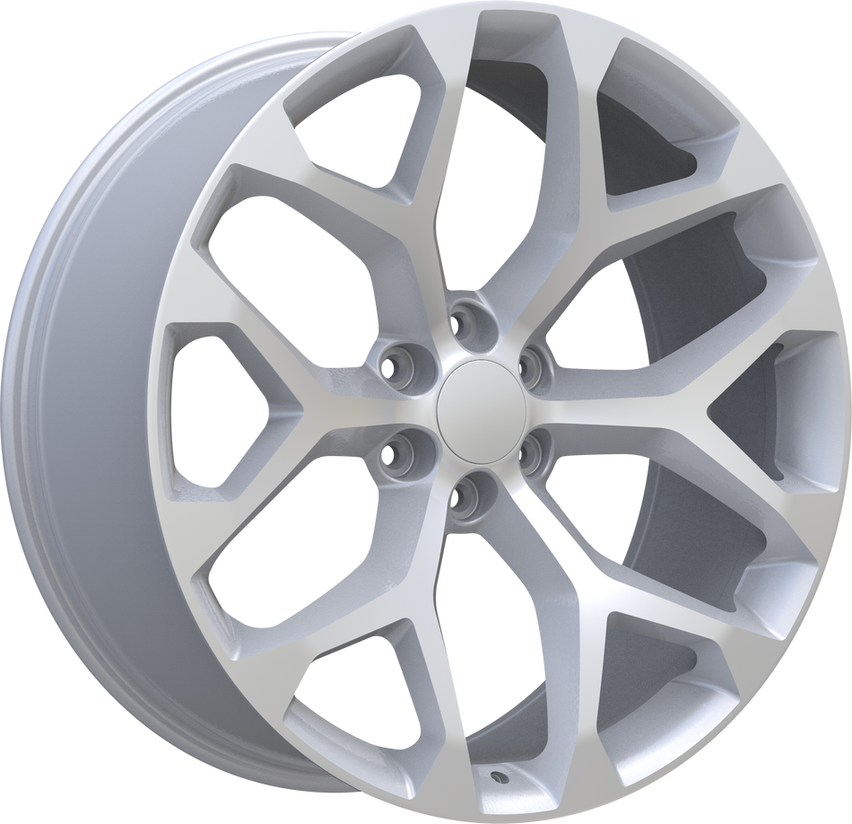 REPLICA Style 348 22" x 9.5" Silver Machined Wheels