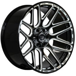 Evok Style 501 20" x 10" 8X180 Black And Milled Wheels