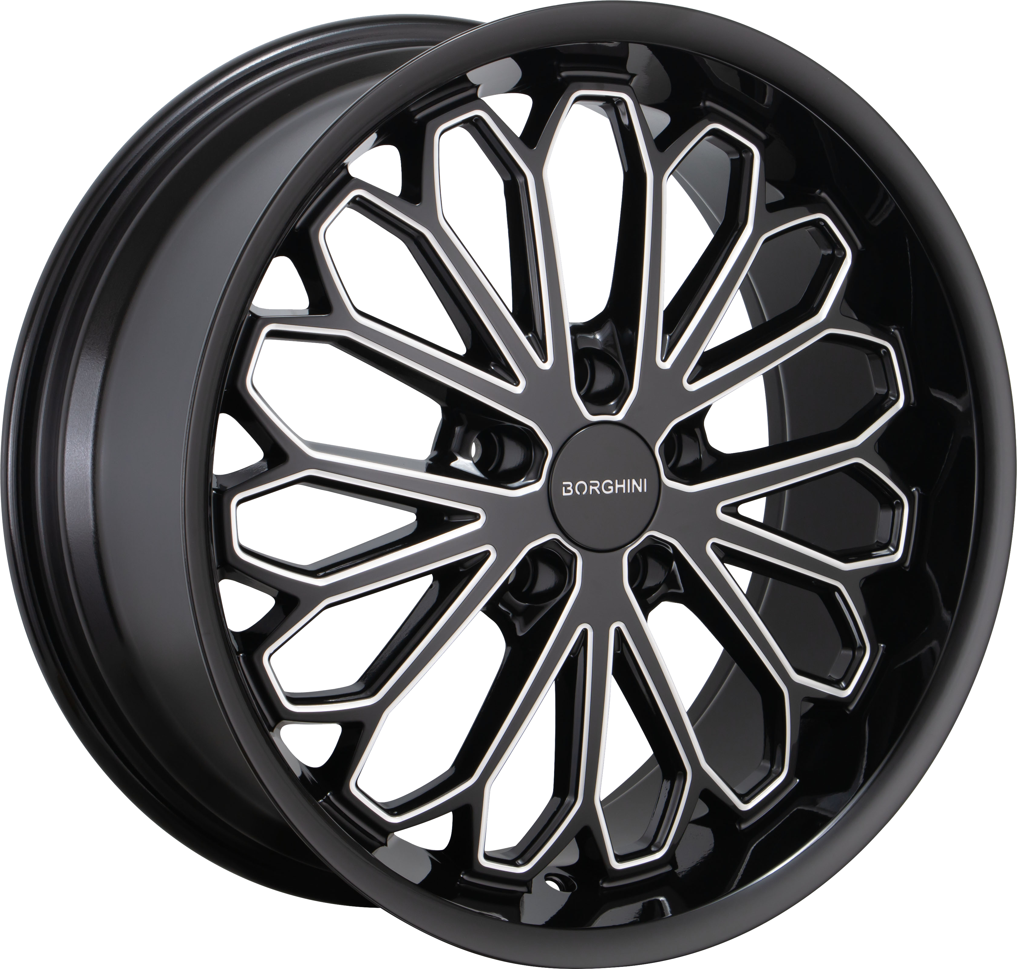BORGHINI Style 67 20" x 8.5" Black And Milled Wheels