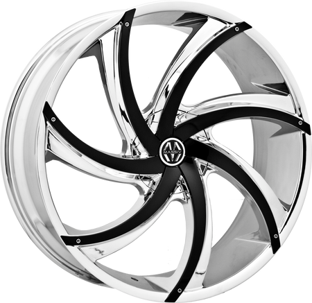 MASSIV Style 920 22" x 8.5" Chrome With Black Insert Wheels